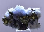 3.3cm BLUE DOLOMITE SELLAITE Crystals Chalcopyrite Quartz Calcite Perul G258
