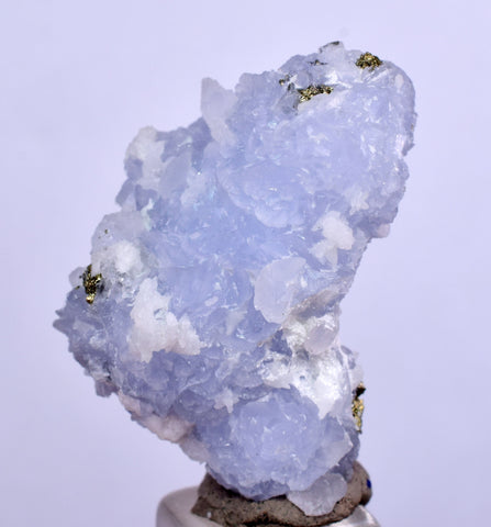 2.6cm BLUE DOLOMITE SELLAITE Crystals Chalcopyrite Quartz Calcite Peru G259