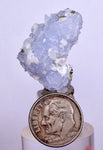 2.6cm BLUE DOLOMITE SELLAITE Crystals Chalcopyrite Quartz Calcite Peru G259