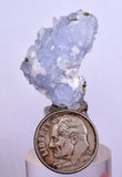 2.6cm BLUE DOLOMITE SELLAITE Crystals Chalcopyrite Quartz Calcite Peru G259
