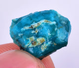 1.1grs GEM SILICA CHRYSOCOLLA Blue Chalcedony Rough Peru Mineral Specimen S118