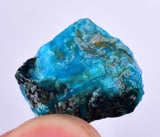 2.6grs GEM SILICA CHRYSOCOLLA Blue Chalcedony Rough Peru Mineral Specimen S121