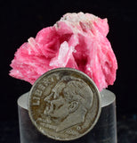 2.8cms PINK RHODONITE CRYSTALS Quartz Miniature Peru Bright Chiurucu Mine Mineral Specimen R669