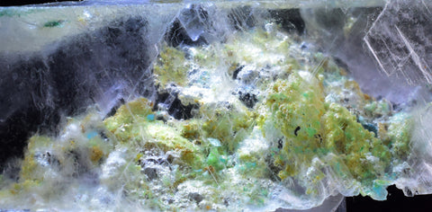 7.4cms CHRYSOCOLLA INSIDE SELENITE Crystals  Peru Gypsum Mineral Specimen T438