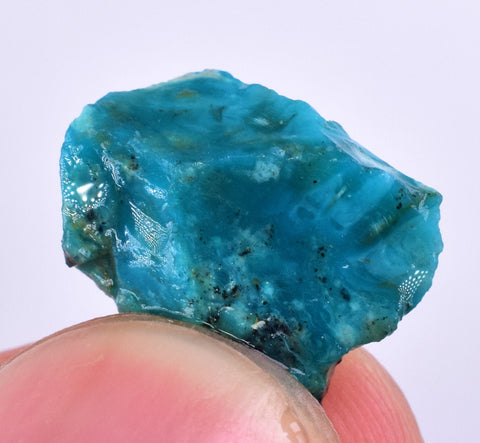 1.1grs GEM SILICA CHRYSOCOLLA Blue Chalcedony Rough Peru Mineral Specimen S118