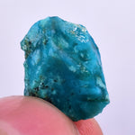 1.1grs GEM SILICA CHRYSOCOLLA Blue Chalcedony Rough Peru Mineral Specimen S118