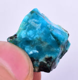 3.1grs GEM SILICA CHRYSOCOLLA Blue Chalcedony Rough Peru Mineral Specimen S120