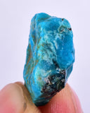 2.6grs GEM SILICA CHRYSOCOLLA Blue Chalcedony Rough Peru Mineral Specimen S121