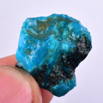 2.6grs GEM SILICA CHRYSOCOLLA Blue Chalcedony Rough Peru Mineral Specimen S121