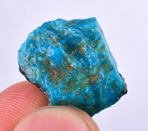 2.6grs GEM SILICA CHRYSOCOLLA Blue Chalcedony Rough Peru Mineral Specimen S121