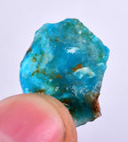1.6grs GEM SILICA CHRYSOCOLLA Blue Chalcedony Rough Peru Mineral Specimen S122