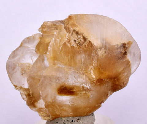 4cms SELENITE DOLLAR CRYSTAL Peru Coin Golden Gypsum Suiseki Translucent Premium Mineral Specimen T445