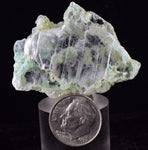 4.4cms CRYSOCOLLA INSIDE SELENITE Crystals  Peru Chrysocolla Gypsum Premium Mineral Specimen T451