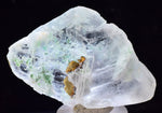 5.3cms CRYSOCOLLA INSIDE SELENITE Crystals  Peru Chrysocolla Gypsum Premium Mineral Specimen T452