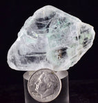 5.3cms CRYSOCOLLA INSIDE SELENITE Crystals  Peru Chrysocolla Gypsum Premium Mineral Specimen T452