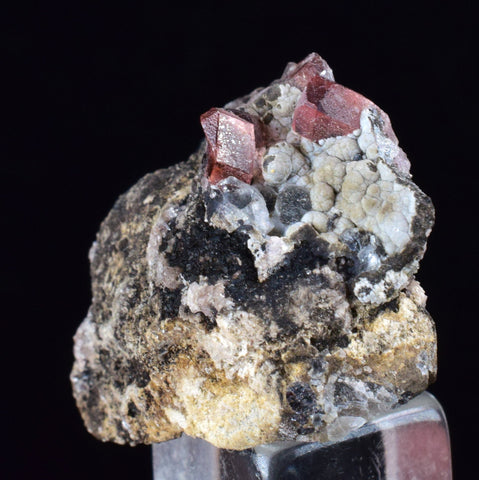 2.6cms RHODOCHROSITE CRYSTALS Peru Uchucchacua Mine Gemstone Collector Mineral Specimen R672
