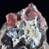 2.6cms RHODOCHROSITE CRYSTALS Peru Uchucchacua Mine Gemstone Collector Mineral Specimen R672
