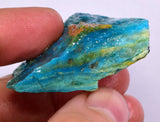 32grs BLUE OPAL ROUGH Peru Scenic Quality Jewelry Collector O768