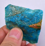 32grs BLUE OPAL ROUGH Peru Scenic Quality Jewelry Collector O768