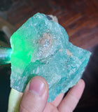 855grs AMAZONITE BLUISH GREEN  Peru Chatoyancy Natural High Quality Jewelry Collector E119
