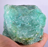 855grs AMAZONITE BLUISH GREEN  Peru Chatoyancy Natural High Quality Jewelry Collector E119