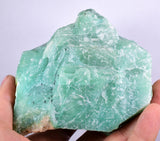 855grs AMAZONITE BLUISH GREEN  Peru Chatoyancy Natural High Quality Jewelry Collector E119