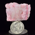 3.2cms RHODOCHROSITE ROSETTE QUARTZ  Pyrite Peru Pink Crystals Collector Mineral Specimen Huanzala Mine R675