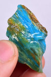 17grs BLUE OPAL ROUGH Peru Scenic Quality Jewelry Collector O775