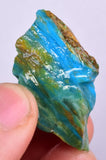 17grs BLUE OPAL ROUGH Peru Scenic Quality Jewelry Collector O775