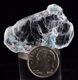 4.1cms CHRYSOCOLLA INSIDE SELENITE Crystals  Peru Gypsum Mineral Specimen T439