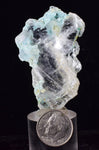 5.4cms CRYSOCOLLA INSIDE SELENITE Crystals  Peru Chrysocolla Gypsum Premium Mineral Specimen T450