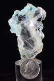 5.4cms CRYSOCOLLA INSIDE SELENITE Crystals  Peru Chrysocolla Gypsum Premium Mineral Specimen T450