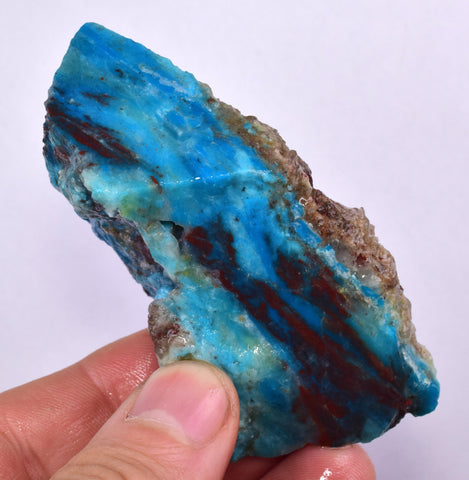 103grs BLUE OPAL ROUGH Peru Scenic Quality Jewelry Collector O765