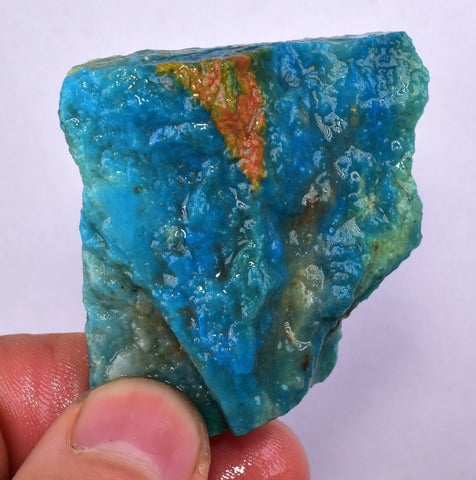 32grs BLUE OPAL ROUGH Peru Scenic Quality Jewelry Collector O768