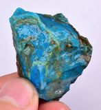 13grs BLUE OPAL ROUGH Peru Scenic Quality Jewelry Collector O773