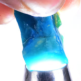 4.6grs BLUE OPAL ROUGH Peru Scenic Quality Jewelry Collector O776