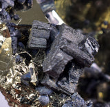 7.1cms PYRITE OCTAHEDRAL PERU Bournonite Galena Shiny Crystals Peru M252