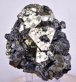 7.1cms PYRITE OCTAHEDRAL PERU Bournonite Galena Shiny Crystals Peru M252