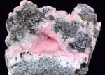 4.3cms RHODOCHROSITE ROSETTE CHALCOPYRITE Peru Pink Jordanite  Crystals Collector Mineral Specimen R688