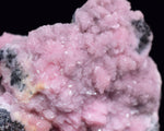4.3cms RHODOCHROSITE ROSETTE CHALCOPYRITE Peru Pink Jordanite  Crystals Collector Mineral Specimen R688