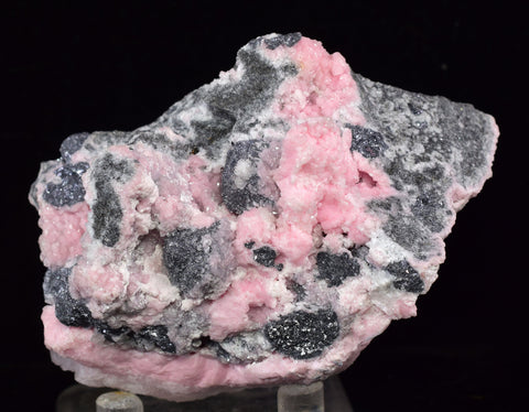 6.6cms RHODOCHROSITE ROSETTE QUARTZ Calcite Peru Pink Jordanite (?)  Crystals Collector Mineral Specimen R690
