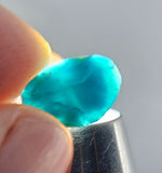 1.5cts GEM SILICA CHRYSOCOLLA Polished Blue Chalcedony Peru Mineral Specimen B96