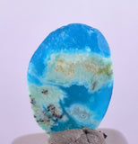 1.5cts GEM SILICA CHRYSOCOLLA Polished Blue Chalcedony Peru Mineral Specimen B96