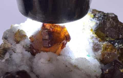 5.7cms SPHALERITE BARITE QUARTZ Gem Peru Crystals Manuelita Mine Morococha Display or To Cut It Facet Grade Collector M253