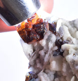 5.8cms SPHALERITE BARITE QUARTZ Gem Peru Crystals Manuelita Mine Morococha Display or To Cut It Facet Grade Collector M258