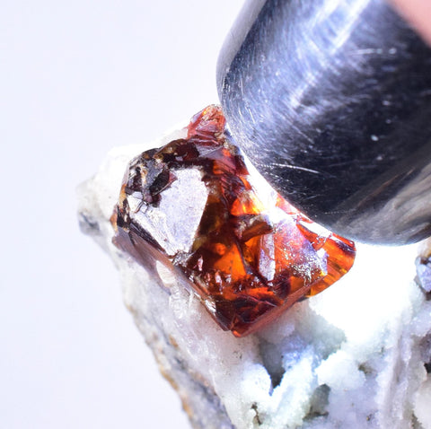 5.8cms SPHALERITE BARITE QUARTZ Gem Peru Crystals Manuelita Mine Morococha Display or To Cut It Facet Grade Collector M258
