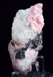 6.6cms RHODOCHROSITE MANGANO CALCITE Jordanite Galena Crystal Huanzala Peru Pink Mineral Specimen R682