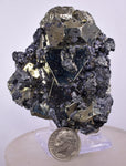 7.1cms PYRITE OCTAHEDRAL PERU Bournonite Galena Shiny Crystals Peru M252