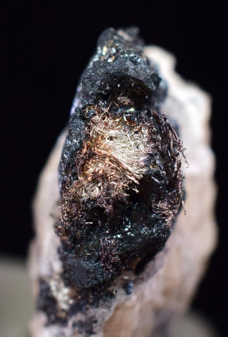 1.7cms NATIVE SILVER WIRES Peru Uchuchaccua Mine 2000 Discovery Mineral Specimen H343