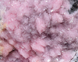 4.3cms RHODOCHROSITE ROSETTE CHALCOPYRITE Peru Pink Jordanite  Crystals Collector Mineral Specimen R688